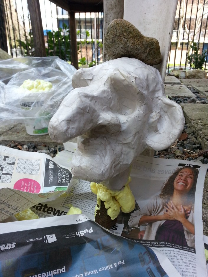 paper head filled with insulation foam